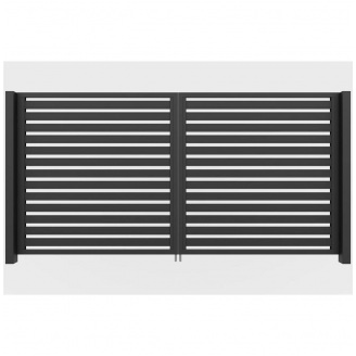 Ворота розпашні Ранчо класичне (Темно-коричневий)