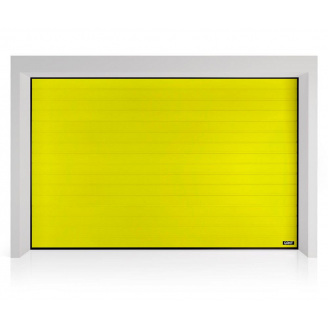 Промислові гаражні ворота Gant Plus Pro - панель Широка лінія, розмір 4000x3200 мм., колір Жовтий - Aztec Yellow. Ручне управління.