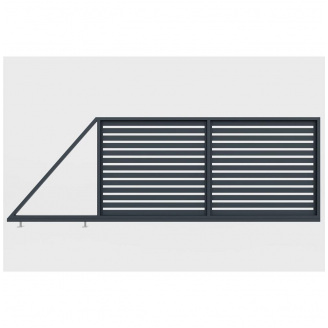 Ворота відкатні Ранчо класичне (Антрацит)