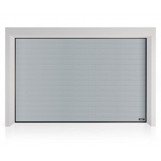 Промислові гаражні ворота Gant Plus Pro - панель Широка лінія, розмір 3300x2700 мм., колір Срібло RAL 9006. Ручне управління.