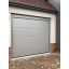 Секційні гаражні ворота Gant Plus - панель Широка лінія, розмір 2500x2400 мм., колір Срібло RAL 9006. Ручне управління. Київ