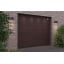 Секционные гаражные ворота Gant Plus - панель Широкая линия, размер 2400x2200 мм., цвет Венге. Ручное управление. Киев
