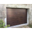 Секционные гаражные ворота Gant PR - панель Широкая линия, размер 2700x2300 мм., цвет Темный дуб (орех). Ручное управление. Киев