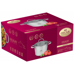 Каструля Oscar Delight 4.1 л 22 см Сріблястий (6990935) Софіївська Борщагівка
