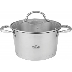 Кастрюля Oscar Delight 5.3 л 24 см Серебристый (6990936) Свесса