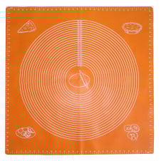 Силиконовый коврик 70 х 70 см с разметкой оранжевый Genes