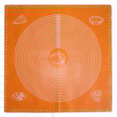 Силиконовый коврик 70 х 70 см с разметкой оранжевый Genes Киев