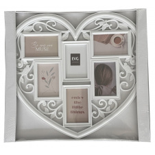 Мультирамка EVG INNO ZB-6-5358 Heart Collage 6 53х58х2.5 см Белый (6812246)