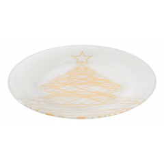 Тарелка Viva NY Tree Gold 25 см Бело-золотистый (7109508) Кропива