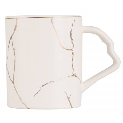 Набір чашок Led Marble B&W 350 мл 4 шт Біло-чорний (6990767) Київ