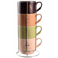 Набор чашек Limited Edition Morning Coffee 340 мл 4 шт Разноцветный (7007034) Киев