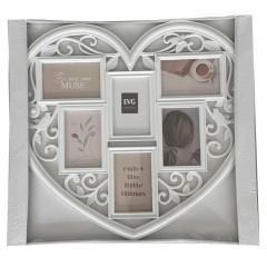 Мультирамка EVG INNO ZB-6-5358 Heart Collage 6 53х58х2.5 см Білий (6812246) Камінь-Каширський