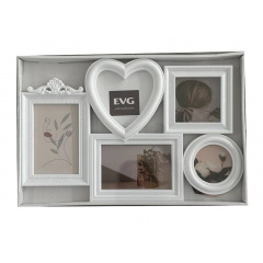 Мультирамка EVG INNO ZB-5-2944 Collage 5 38х32х37 см White (6992358) Вольнянск