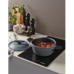 Кастрюля Tramontina Spezia Blue 4.3 л 24 см Серо-черный (7096827) Киев