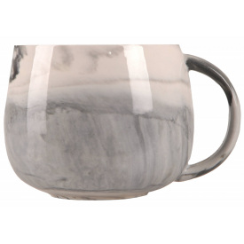 Чашка Led Marmur 380 мл Бело-серый (7133145)