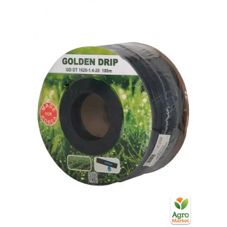 Капельная лента с плоским эмиттером, шаг20 ТМ GOLDEN DRIP 100м