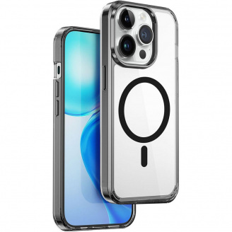 Чохол WiWU Magnetic Crystal Case для Apple iPhone 15 Pro Transparent/Black