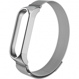 Ремінець для фітнес-браслету Xiaomi Mi Band 7 Metal Milanese Magnetic Band Silver