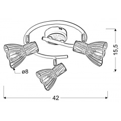 Спот Candellux Chile 42x15.5 см Белый (98-61652) Киев