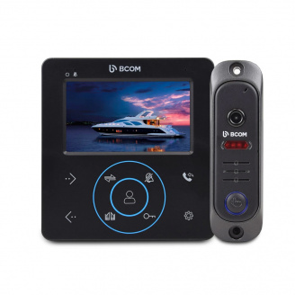 Комплект видеодомофона и видеопанель BCOM BD-480 Black Kit