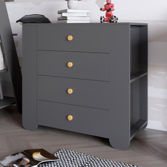 Комод Lion Indi 80x40x75.5 см Антрацит (LION-042955)