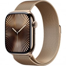 Смарт-часы Apple Watch Series 10 GPS + Cellular 46mm Gold Titanium Case with Gold Milanese Loop M/L (MX003)