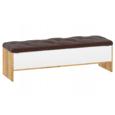 Банкетка Nirex (130×39×40 см, кожзам, тахо и белый, коричневый)