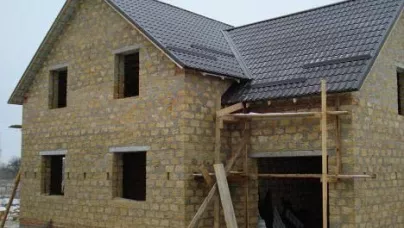 Строительство дома из ракушняка