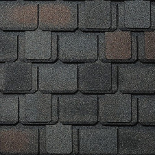 Бітумна черепиця GAF Camelot 876*432 мм Sheffield Black