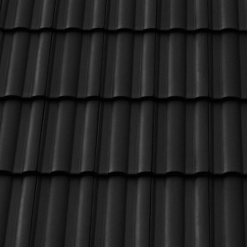 Черепиця керамічна бічна ліва Tondach Твіст 300х500 мм чорна