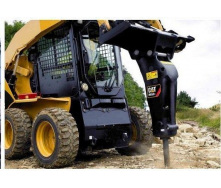 Ломка фундамента гидромолотом CAT H65