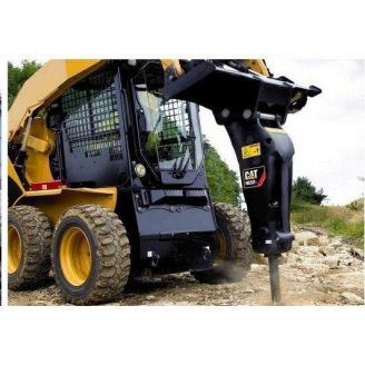 Ломка фундамента гидромолотом CAT H65