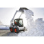 Уборка снега мини-погрузчиком Caterpillar 242 с отвалом Киев