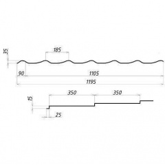 Металлочерепица Сталекс GRAND 0,50 мм PEMA (Arcelor Mittal, Польша) Полтава