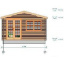 Проект летнего деревянного гостевого домика 28 м2 Киев