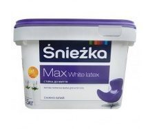 Матовая латексная краска Sniezka Max latex 14 кг снежно-белая