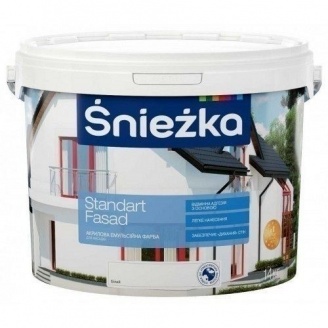 Акрилова фарба Sniezka Standart fasad 14 кг біла