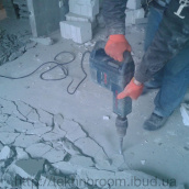 Демонтаж бетонной стяжки пола