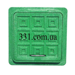 Люк пластмассовый квадратный 500х500 мм зеленый (13.08.41) Львов