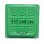 Люк пластмасовий квадратний 500х500 мм зелений (13.08.41) Рівне