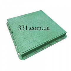 Люк пластмассовый квадратный 680х680х80 мм зеленый (02739) Днепр
