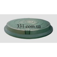Люк легкий канализационный полимерпесчаный 2 т с замком зеленый (14.22.2) Чернигов