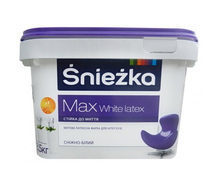 Матовая латексная краска Sniezka Max White latex 1,4 кг снежно-белая