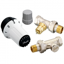 Комплект радіаторних терморегуляторів Danfoss RA-FN, RAS-C, RLV-S прямий (013G5254)