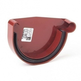 Заглушка желоба правая Profil Р 90 мм красная