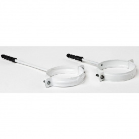 Держатель трубы металлический Profil L100 90 мм белый