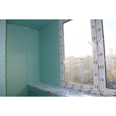 Обшивка стін балкона гіпсокартоном Київ