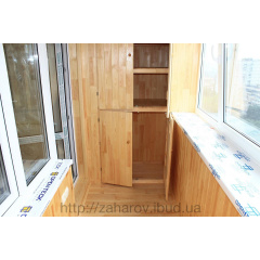 Внутренняя обшивка балкона деревянной вагонкой Новомосковск