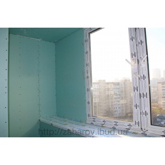 Обшивка стін балкона гіпсокартоном