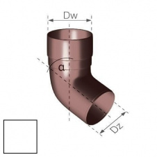 Коліно Gamrat 67,5° 110 мм біле